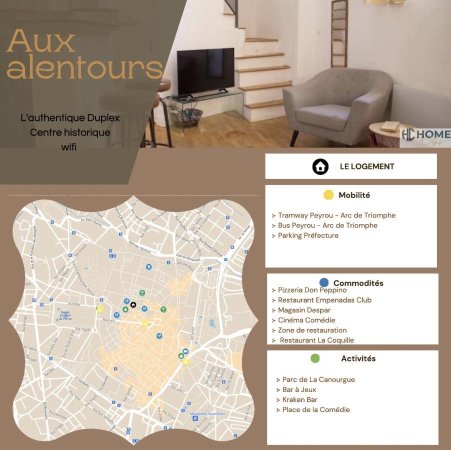 L'Authentique, Duplex, Centre Historique, Wifi Lejlighed Montpellier Eksteriør billede